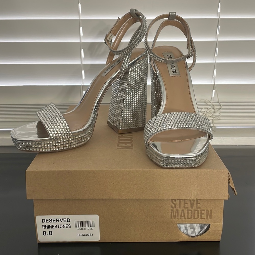 Steve Madden Rhinestone Heels - beautiful shoes only worn twice!